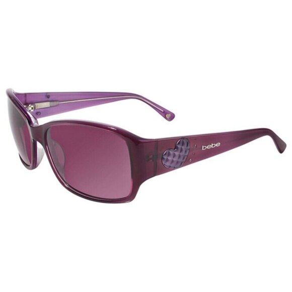 Bebe BB7036 Catch me a Man Sunglasses Plum Purple Frames